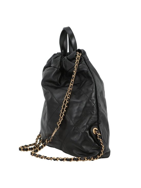 Chanel Backpack 22 Small Shiny Calfskin Black main image 7